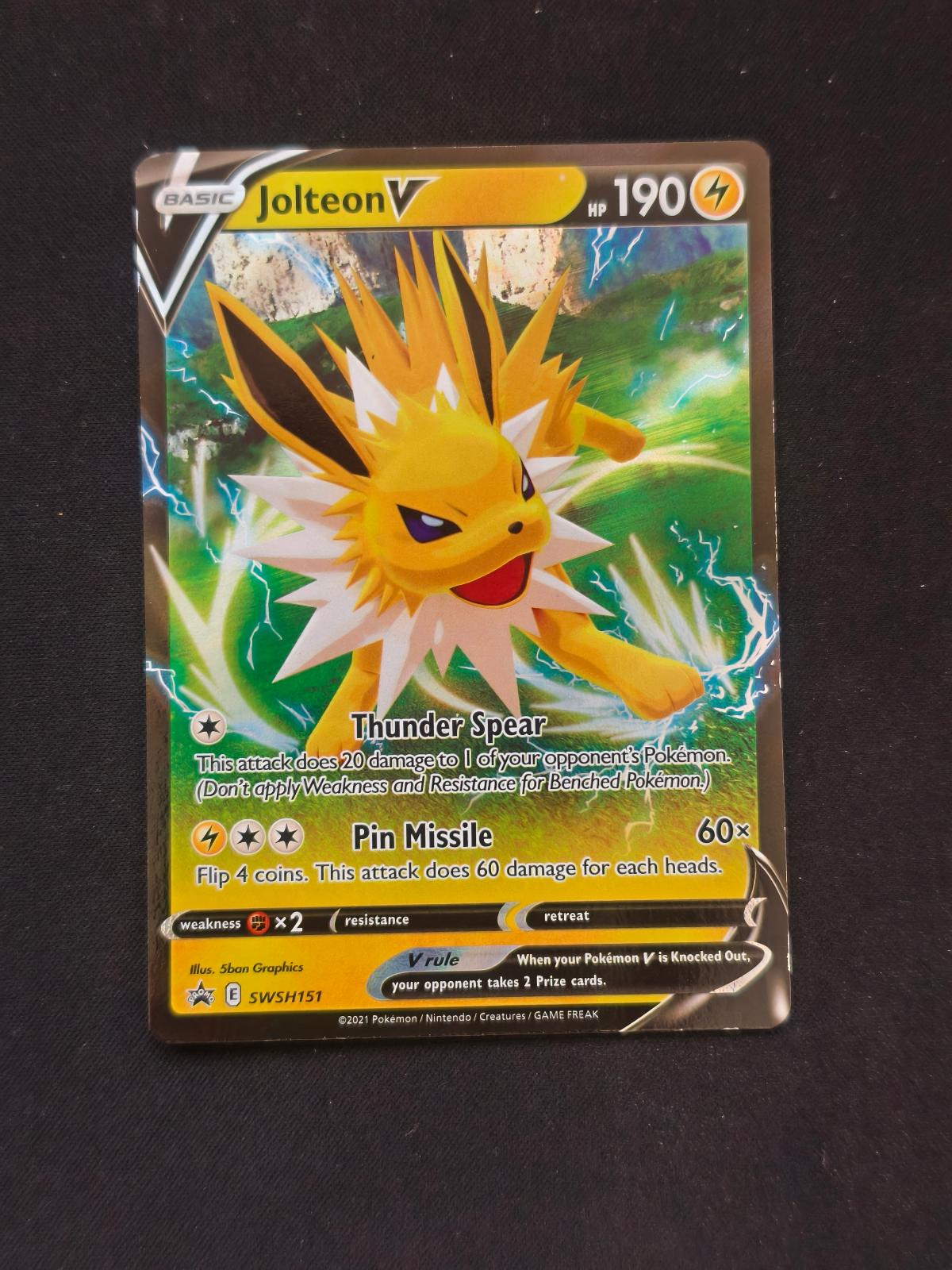 Jolteon V SWSH151 Holo Promo Sword & Shield Promo Pokemon Near Mint