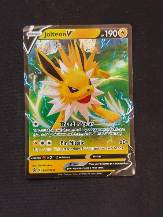Jolteon V SWSH151 Holo Promo Sword & Shield Promo Pokemon Near Mint