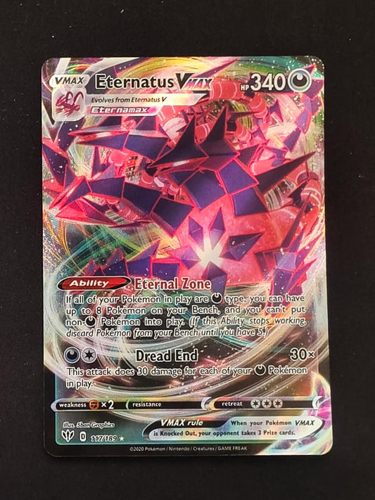 Eternatus VMAX 117/189 Holo VMAX Rare Darkness Ablaze Pokemon Near Mint