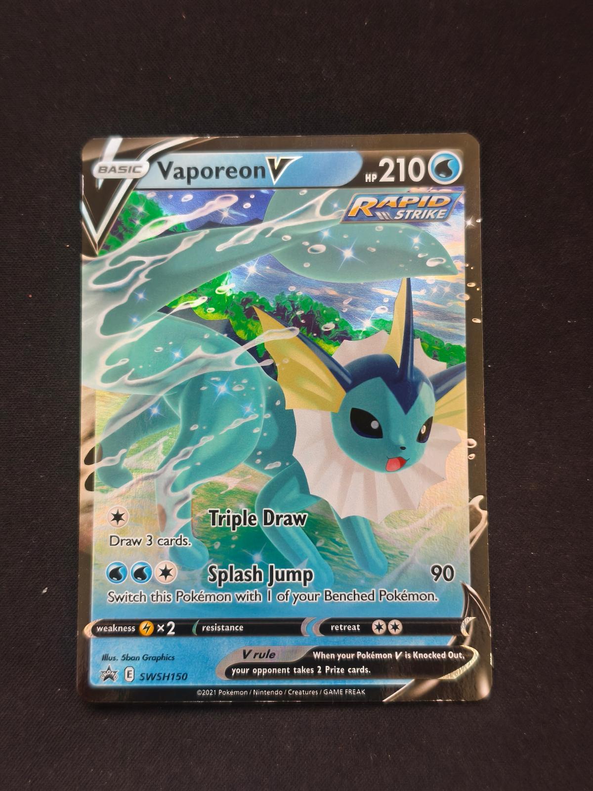 Vaporeon V SWSH150 Holo Promo Sword & Shield Promo Pokemon Near Mint