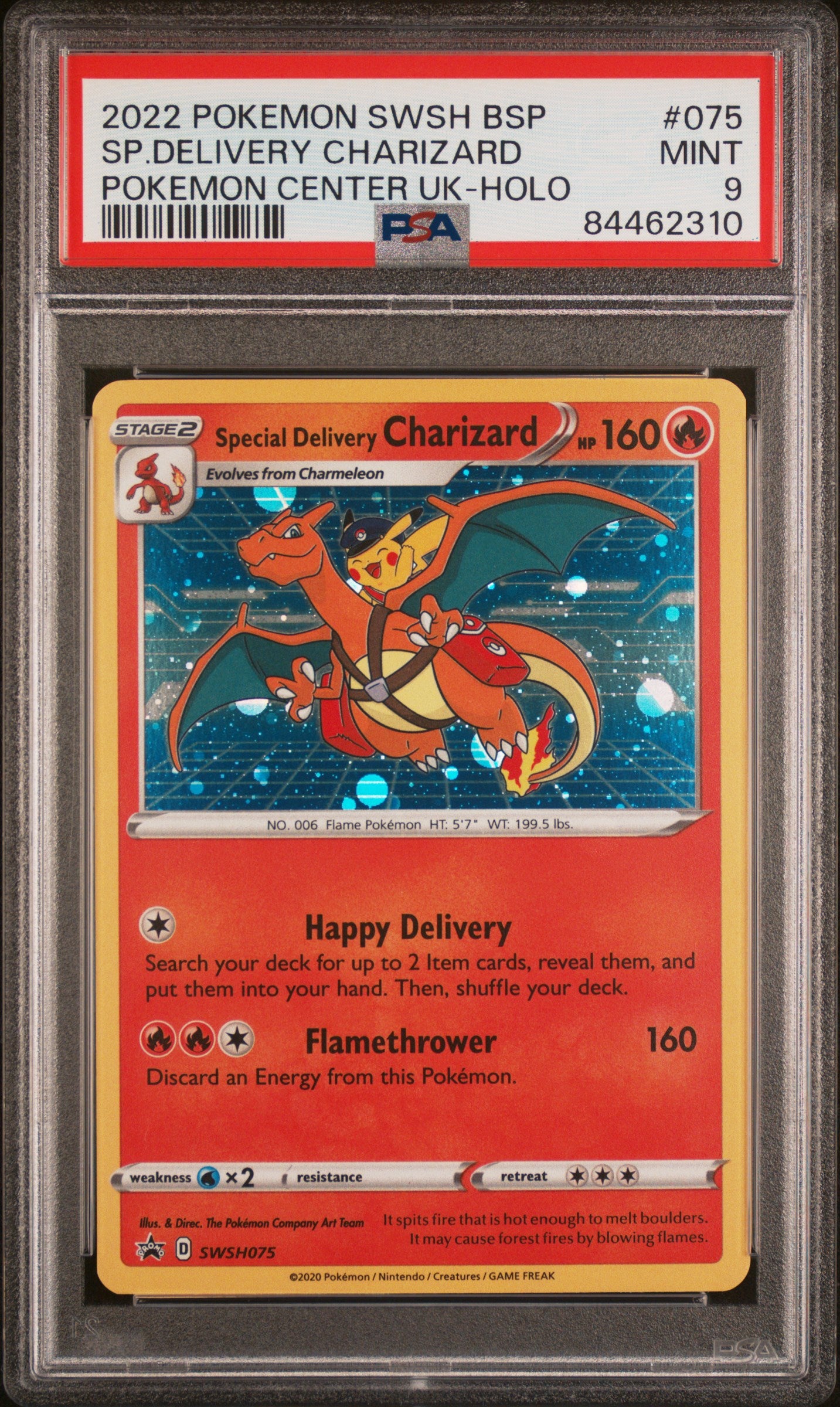 Special Delivery Charizard Holo 075 Pokemon Center United Kingdom PSA 9