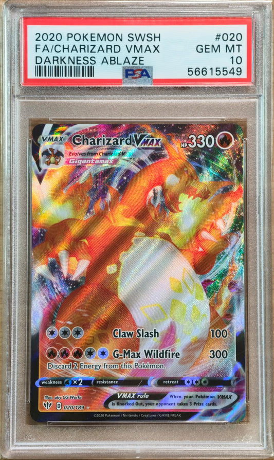 Charizard Vmax 020/189 Darkness Ablaze Pokemon PSA 10