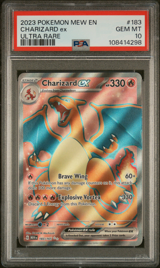 Charizard EX 183/165 Ultra Rare 151 Pokemon PSA 10