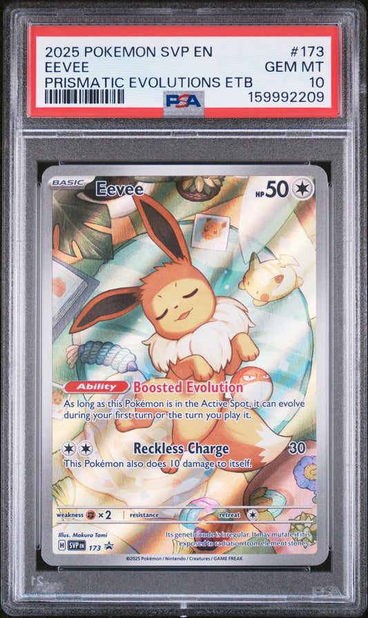 Eevee 173/131 Prismatic Evolutions Elite Trainer Box Pokemon PSA 10