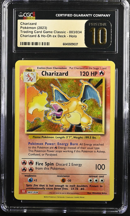 Charizard 003/034 & Ho-Oh EX Deck Holo Pokemon CGC 10 Pristine