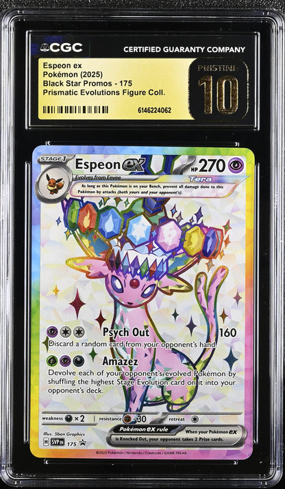 Espeon EX 175 Prismatic Evolutions Figure Coll. Pokemon CGC 10 Pristine