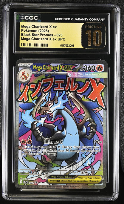 Mega Charizard X EX 023 Upc Black Star Promos Pokemon CGC 10 Pristine