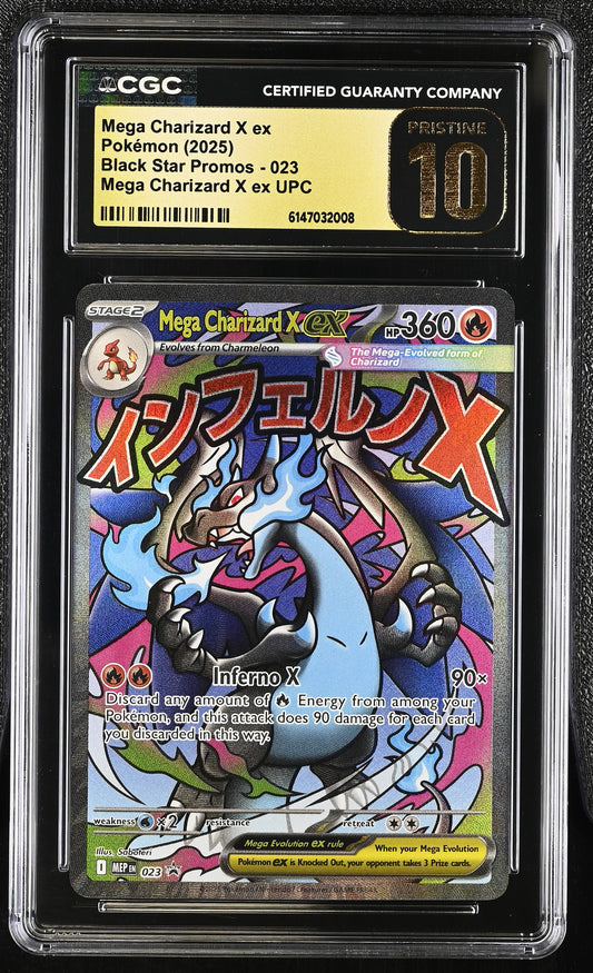 Mega Charizard X EX 023 Upc Black Star Promos Pokemon CGC 10 Pristine