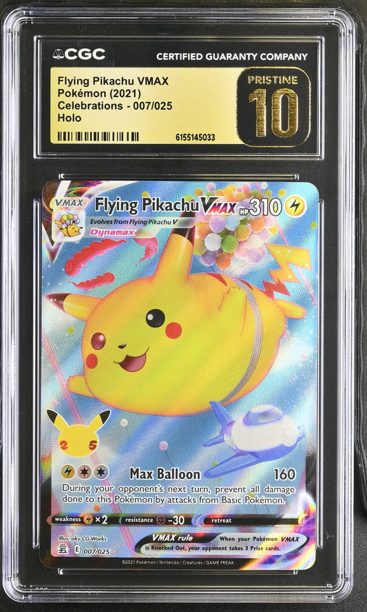 Flying Pikachu Vmax 007/025 Holo Celebrations Pokemon CGC 10 Pristine