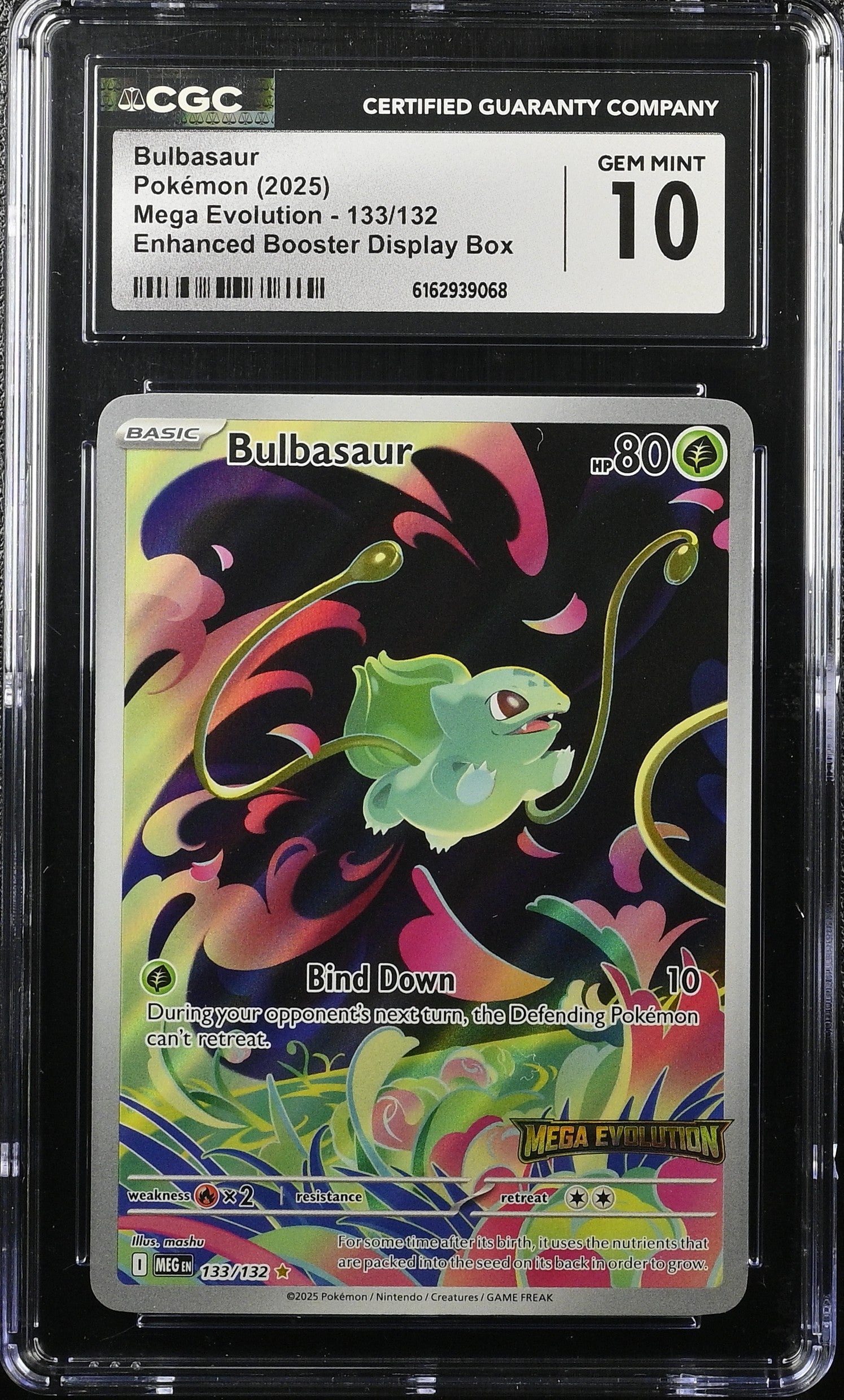 Bulbasaur 133/132 Enhanced Booster Display Box Pokemon CGC 10 Gem Mint