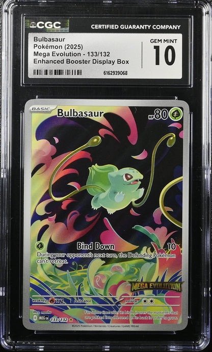 Bulbasaur 133/132 Enhanced Booster Display Box Pokemon CGC 10 Gem Mint