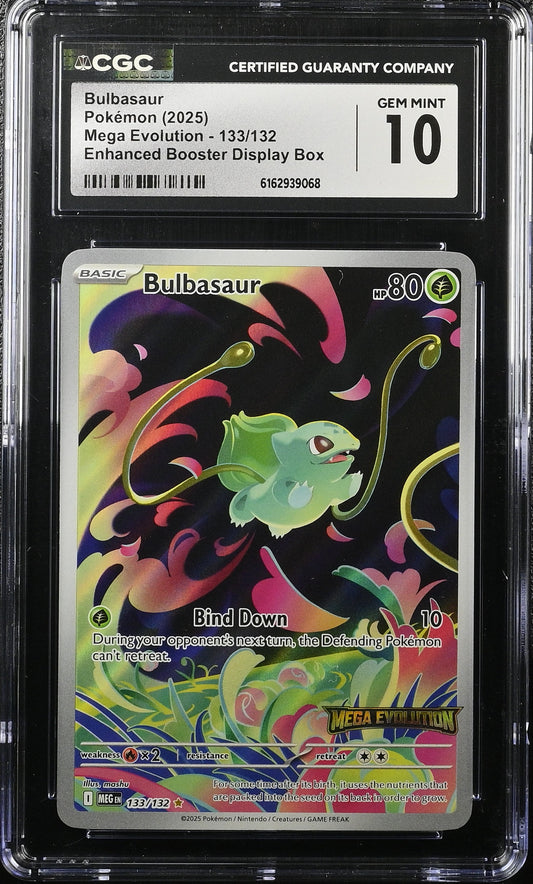 Bulbasaur 133/132 Enhanced Booster Display Box Pokemon CGC 10 Gem Mint