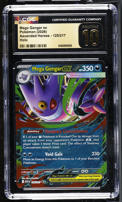 Mega Gengar EX 125/217 Holo Ascended Heroes Pokemon CGC 10 Pristine
