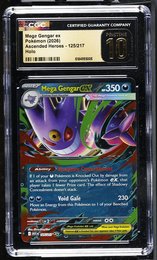 Mega Gengar EX 125/217 Holo Ascended Heroes Pokemon CGC 10 Pristine