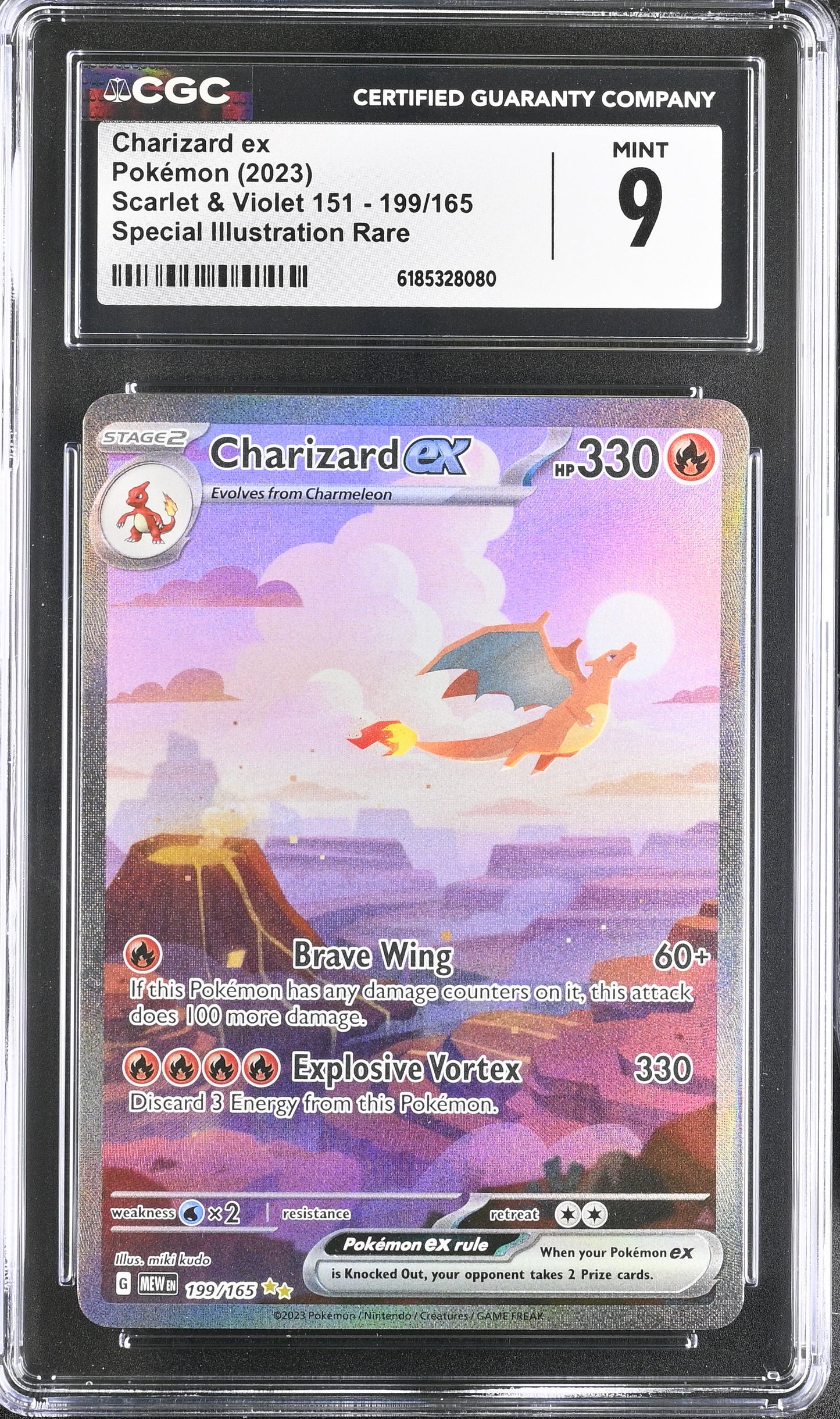 Charizard EX 199/165 Special Illustration Rare Pokemon CGC 9 Mint