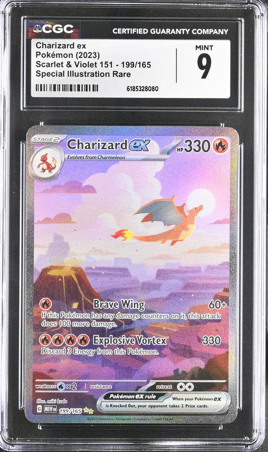 Charizard EX 199/165 Special Illustration Rare Pokemon CGC 9 Mint