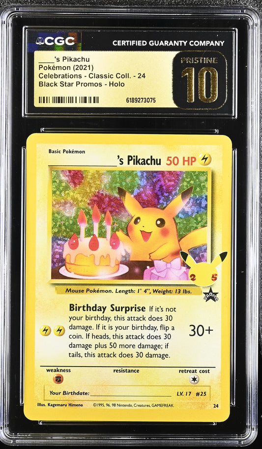____'s Pikachu 24 Black Star Promos Holo Pokemon CGC 10 Pristine