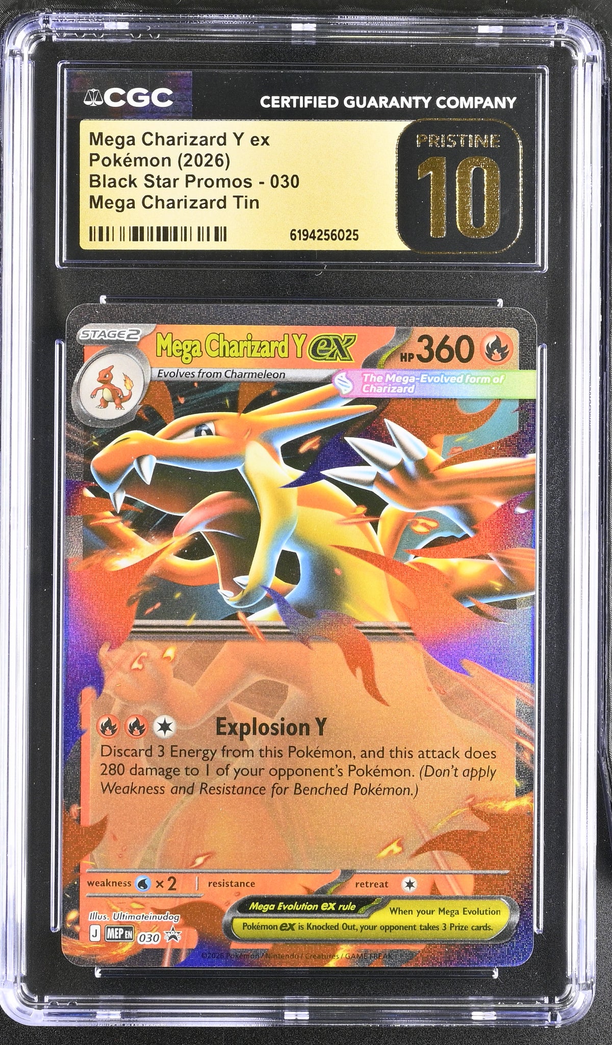 Mega Charizard Y EX 030 Holo Promo Pokemon CGC 10 Pristine