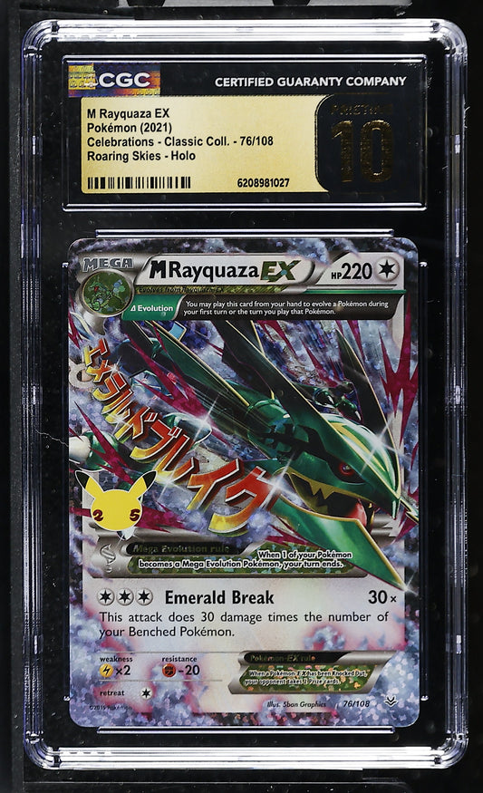 Mega Rayquaza EX 76/108 Holo Celebrations 25th Pokemon CGC 10 Pristine
