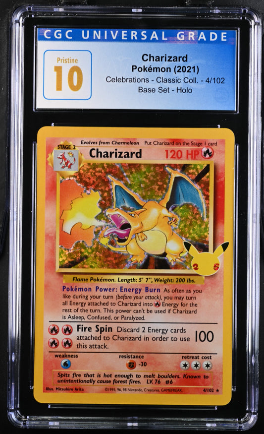 Charizard 4/102 Base Set Holo Pokemon CGC 10 Pristine