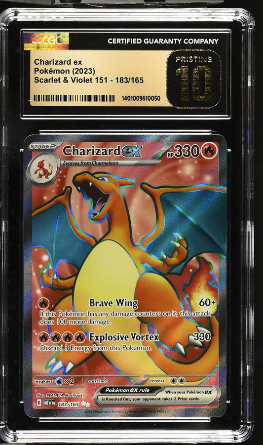 Charizard EX 183/165 Ultra Rare Holo Pokemon CGC 10 Pristine