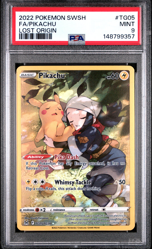 Pikachu TG05/TG30 Trainer Gallery Lost Origin Pokemon PSA 9
