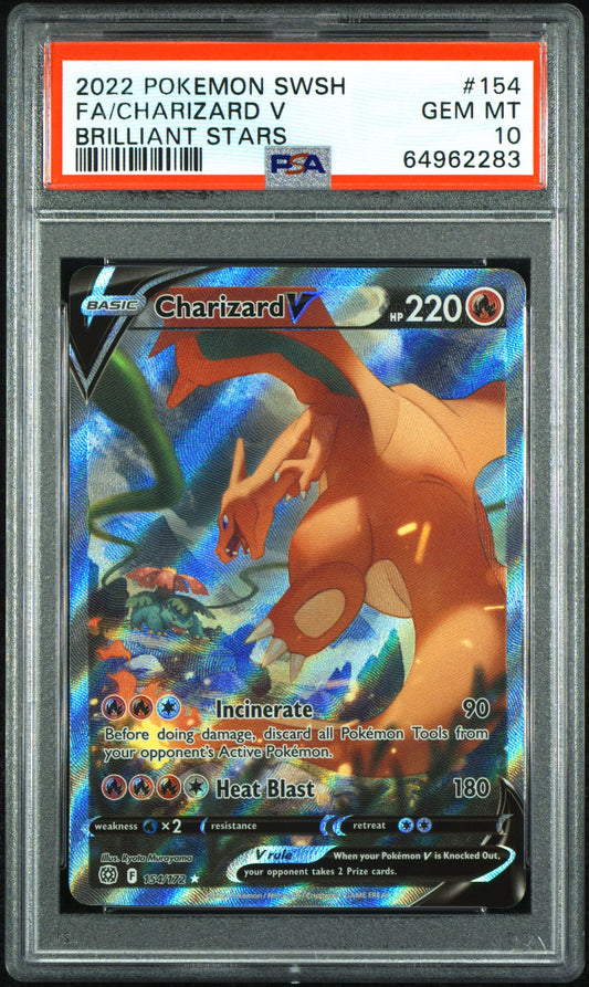 Charizard V 154 Brilliant Stars Pokemon PSA 10
