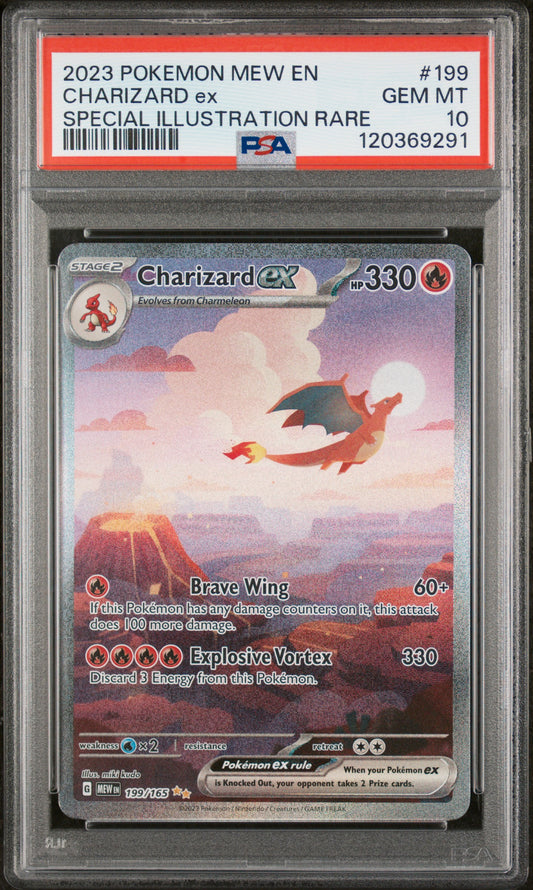Charizard EX 199/165 Special Illustration Rare 151 Pokemon PSA 10