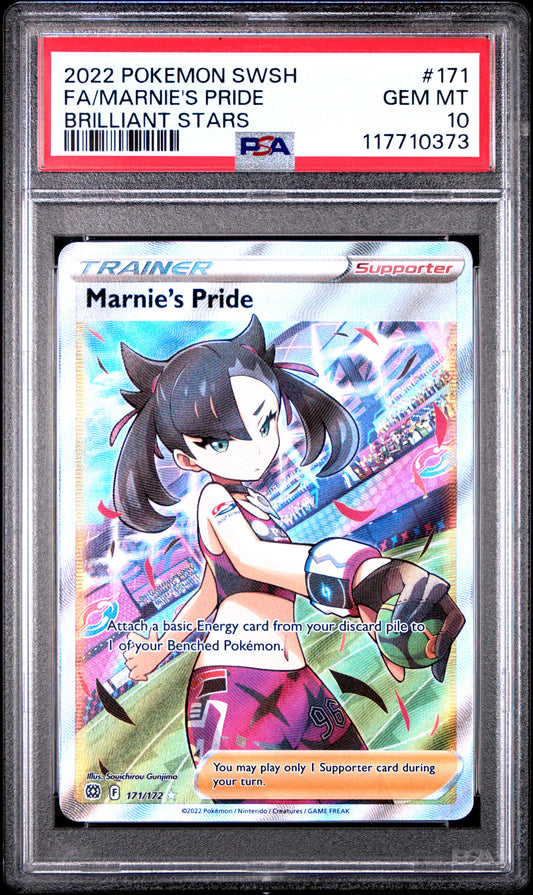Marnie's Pride 171 Brilliant Stars Pokemon PSA 10