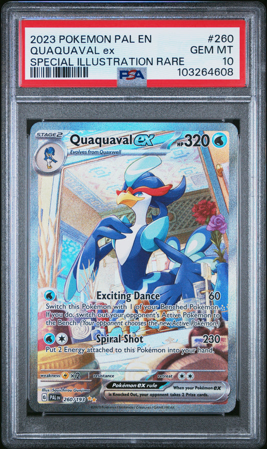 Quaquaval EX 260/193 Special Illustration Rare Paldea Evolved Pokemon PSA 10