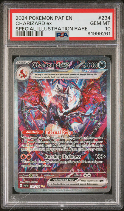 Charizard EX 234/091 Special Illustration Rare Paldean Fates Pokemon PSA 10