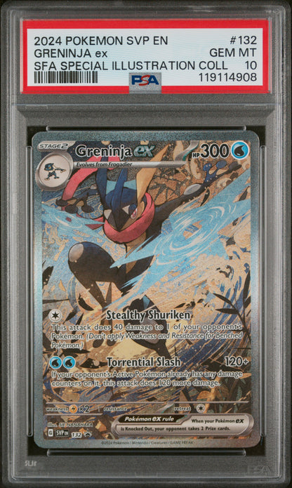 Greninja EX 132 Shrouded Fable Special Illustration Collection Pokemon PSA 10