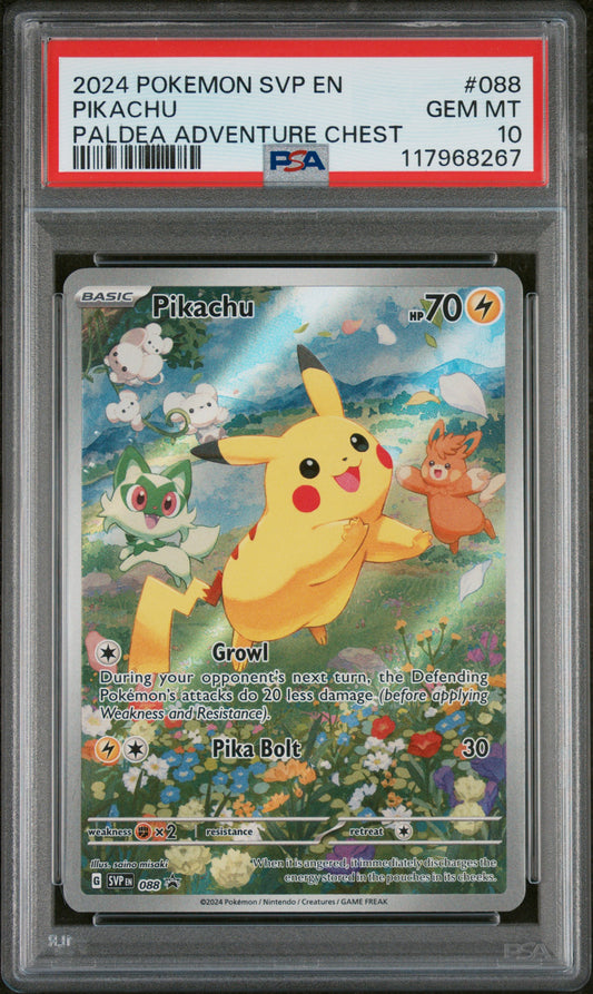 Pikachu 088 Holo Scarlet & Violet Base Pokemon PSA 10