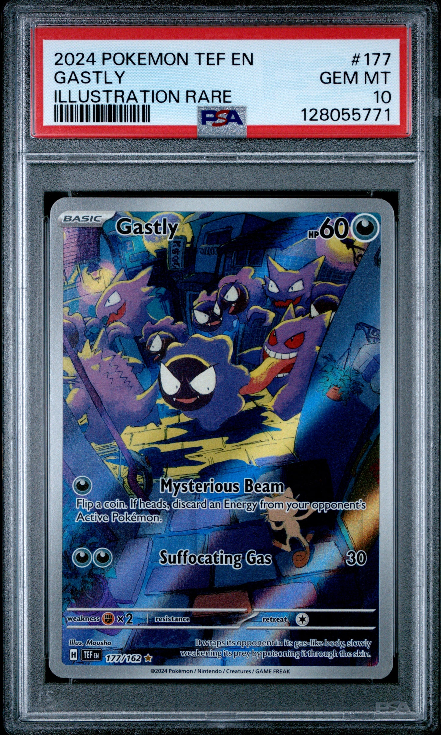 Gastly 177/162 Illustration Rare Temporal Forces Pokemon PSA 10