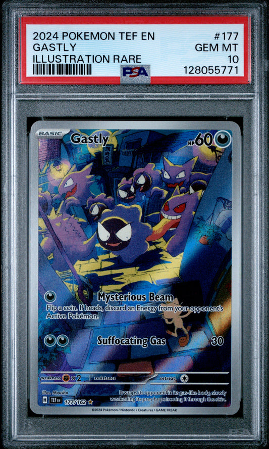 Gastly 177/162 Illustration Rare Temporal Forces Pokemon PSA 10