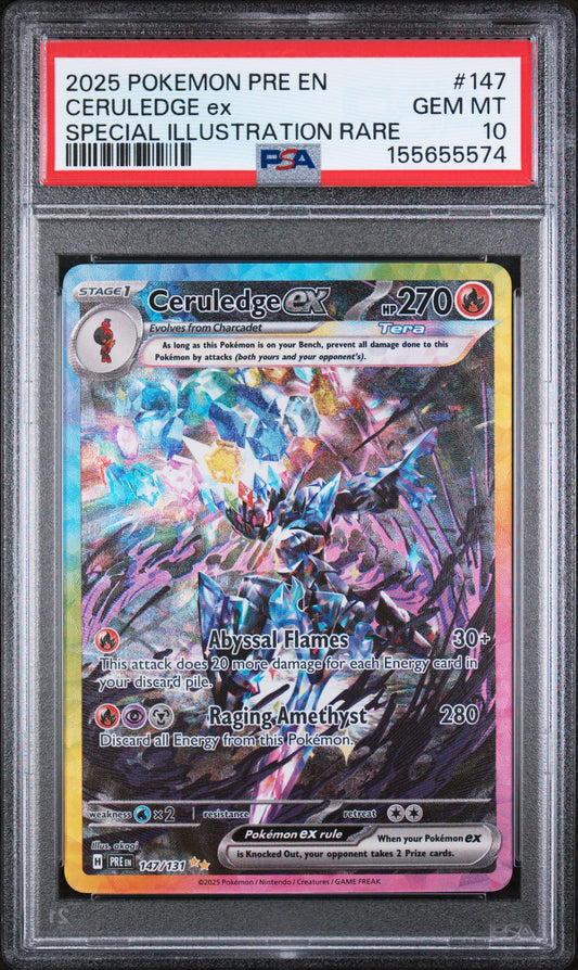 Ceruledge EX 147/131 Special Illustration Rare Pokemon PSA 10