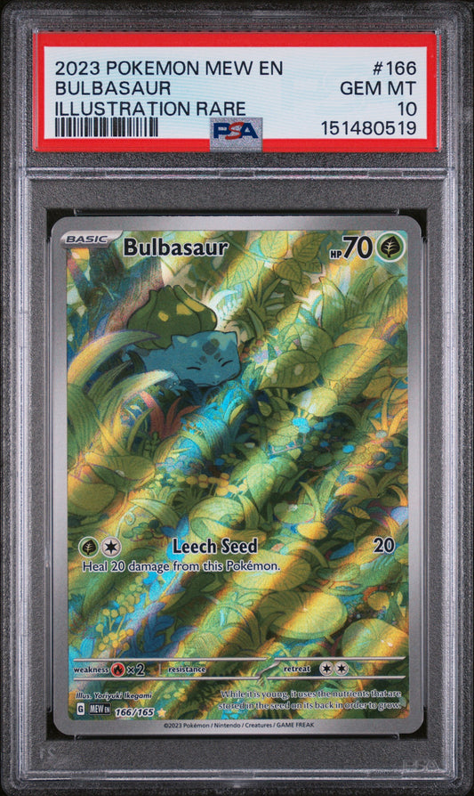 Bulbasaur 166/165 Illustration Rare 151 Pokemon PSA 10