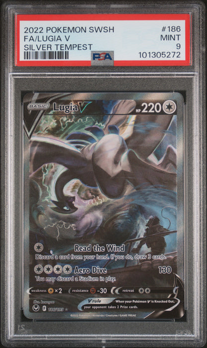 Lugia V 186/195 Silver Tempest Pokemon PSA 9