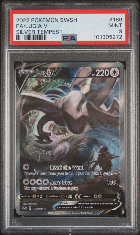 Lugia V 186/195 Silver Tempest Pokemon PSA 9