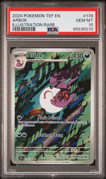 Arbok 176/162 Illustration Rare Temporal Forces Pokemon PSA 10