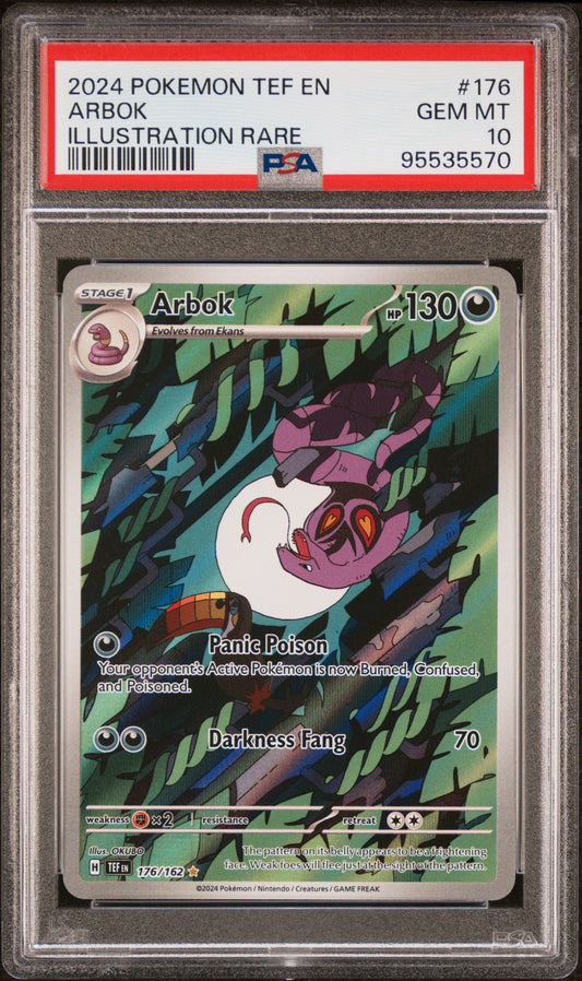 Arbok 176/162 Illustration Rare Temporal Forces Pokemon PSA 10