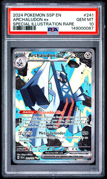 Archaludon EX 241/191 Special Illustration Rare Pokemon PSA 10