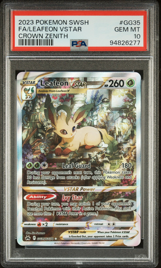 Leafeon Vstar GG35/GG70 Galarian Gallery Crown Zenith Pokemon PSA 10