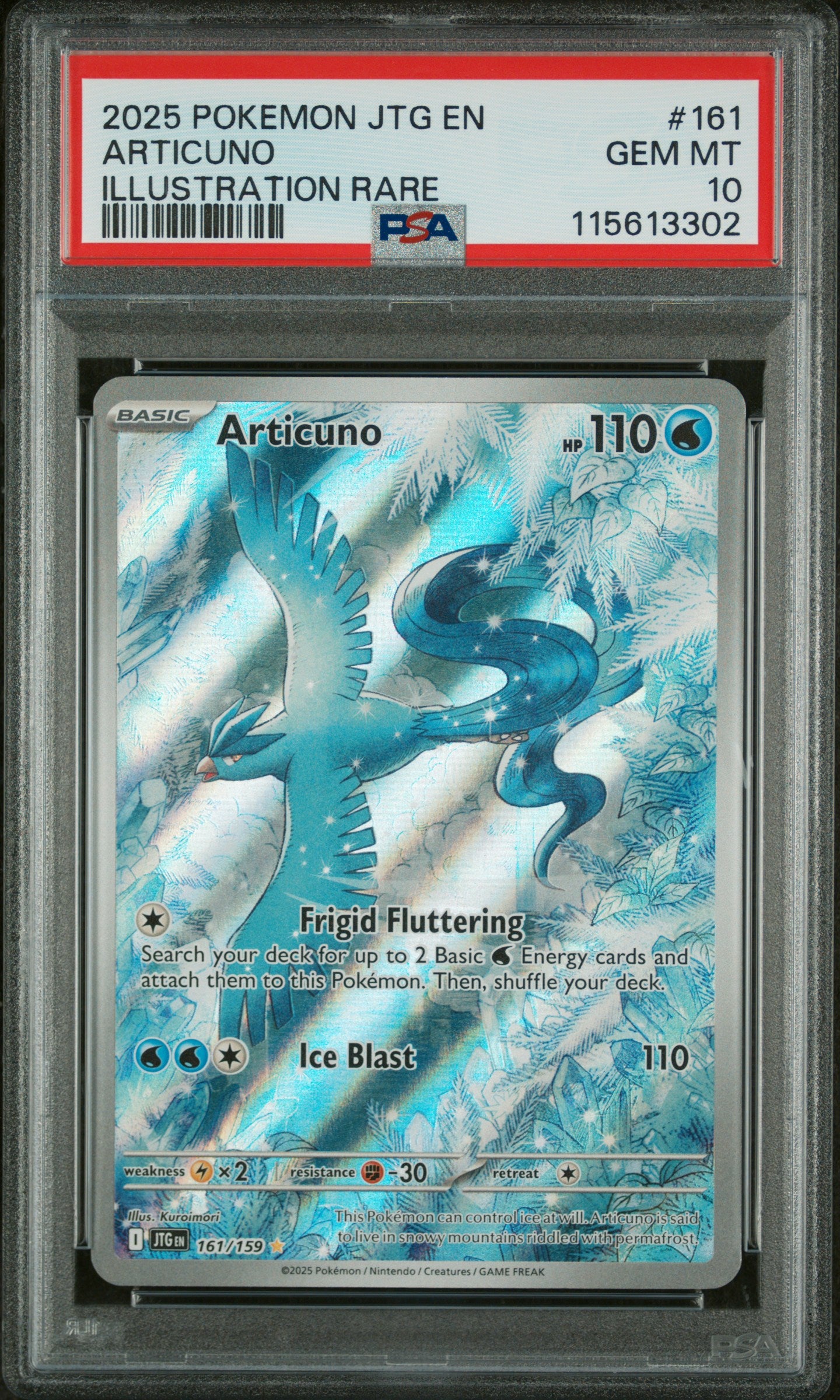 Articuno 161/159 Illustration Rare Journey Together Pokemon PSA 10