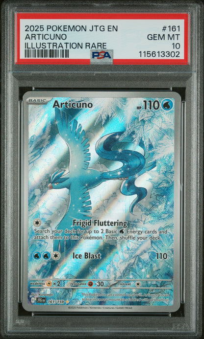 Articuno 161/159 Illustration Rare Journey Together Pokemon PSA 10
