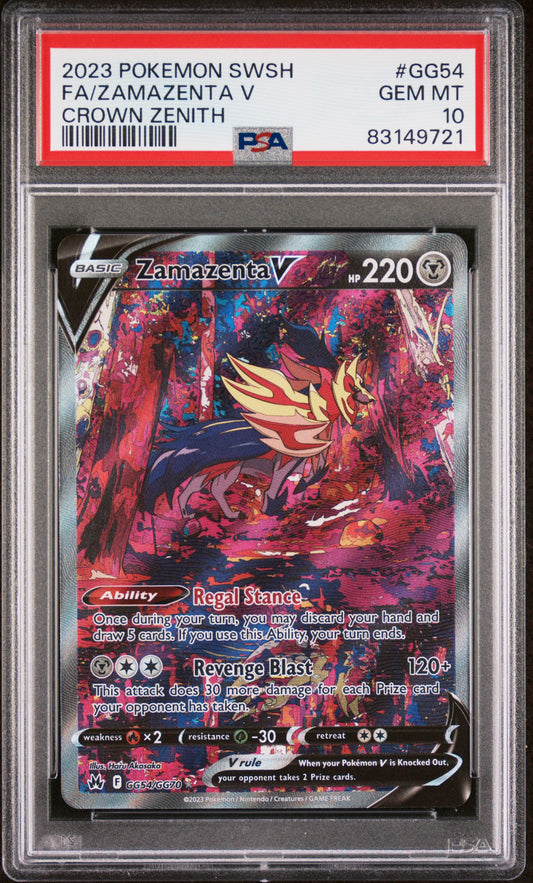 Zamazenta V GG54/GG70 Sword Shield Crown Zenith Pokemon PSA 10