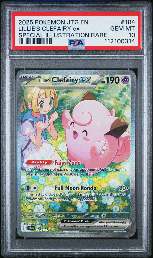 Lillie's Clefairy EX 184/159 Special Illustration Rare Pokemon PSA 10