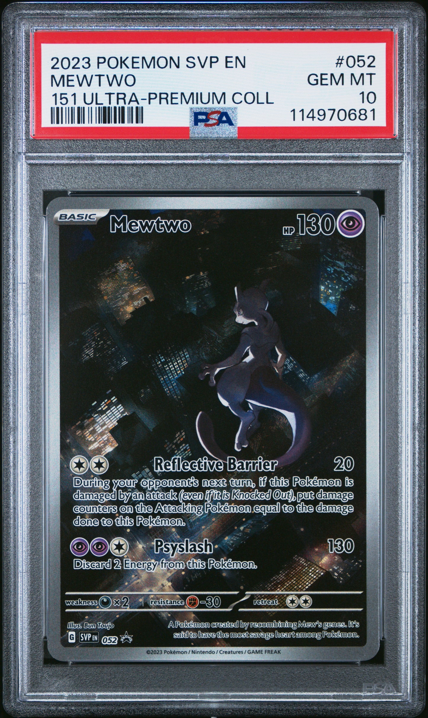 Mewtwo 052 151 Ultra-Premium Collection Sv Black Star Promo Pokemon PSA 10