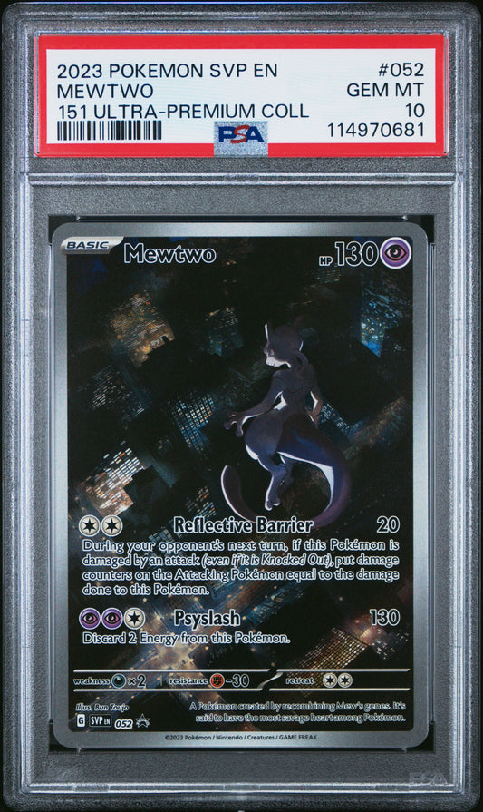 Mewtwo 052 151 Ultra-Premium Collection Sv Black Star Promo Pokemon PSA 10