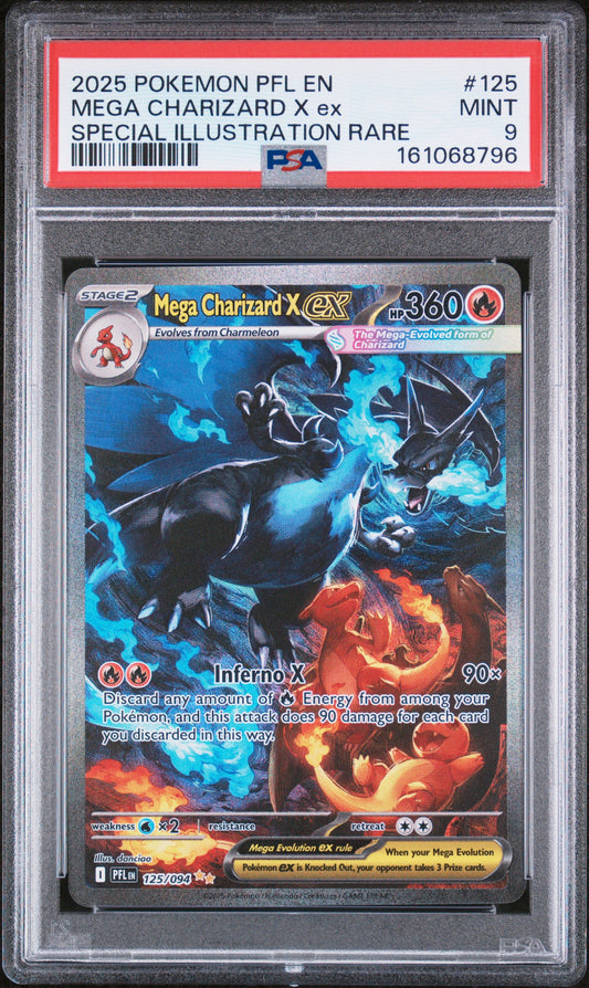 Mega Charizard X EX 125/094 Special Illustration Rare Pokemon PSA 9